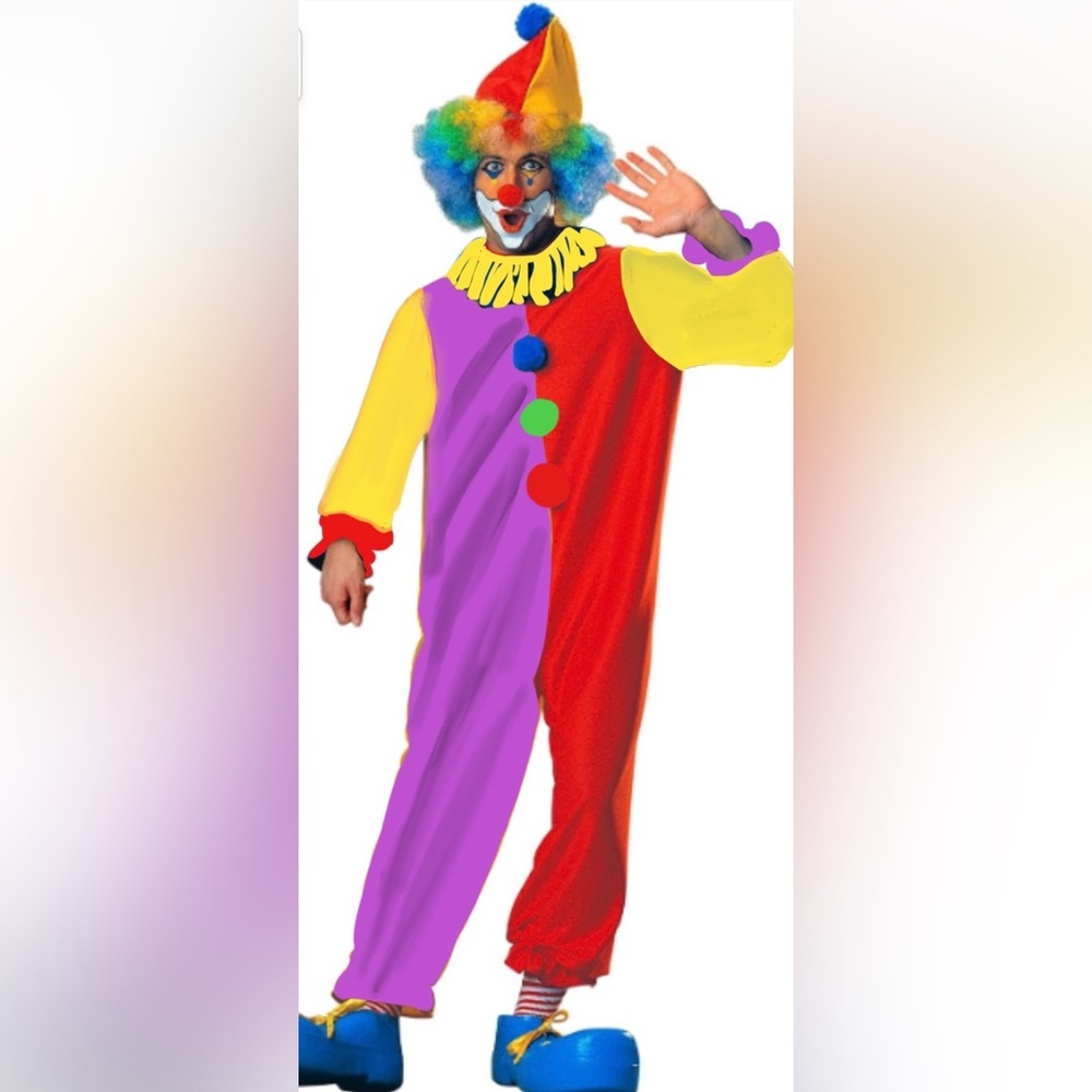 Adult clown costume for Halloween - free size